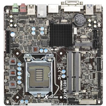 Дънна платка ASRock H61TM-ITX, H61, LGA1155, SO-DiMM DDR3, PCI-E 3.0 (HDMI & DVI), SB7.1, Lan1000, 2x SATA2, 2x USB3.0, miniITX | JAR Computers ASRock H61TM-ITX