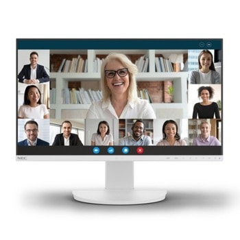 Монитор NEC EA242F, 24" (60.96 cm) IPS панел, Full HD, 5ms, 5000:1, 250 cd/m2, DisplayPort, HDMI, VGA, USB C, USB, бял | JAR Computers Монитор NEC 60005246 EA242F WHITE