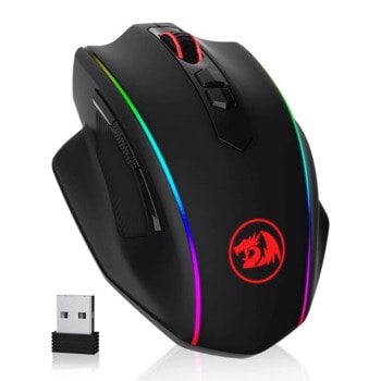 Мишка Redragon Vampire Elite M686RGB-BK. оптична (16000 dpi), безжична/жична, USB, RGB подсветка, 8 бутона, черна | JAR Computers Redragon Vampire Elite M686RGB-BK