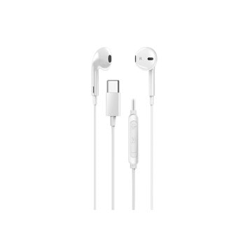 Слушалки Genius HS-M365, USB-C, микрофон, 10mm говорители, бели | JAR Computers Слушалки Genius Earbuds HS-M365 бели