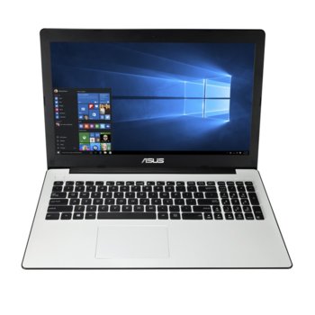 Лаптоп Asus X553SA (X553SA-XX252)(бял), дву-ядрен Broadwell Intel Celeron N3050 1.6/2.16 GHz, 15.6" (39.62 cm) HD LED Display (HDMI), 4GB, 128GB SSD, 1x USB3.0, Free DOS, 2.2kg | JAR Computers Asus X553SA-XX252 White