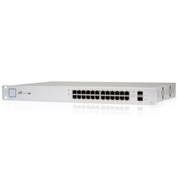 Суич Ubiquiti US24-250W, 24 Port 1000Mbps PoE+, 2x1GE SFP, Managed | JAR Computers Ubiquiti US24-250W