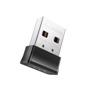 Мрежови адаптер Cudy WU650S, 600Mbps, 2.4GHz (200 Mbps)/ 5.0GHz (433 Mbps), USB, черен image