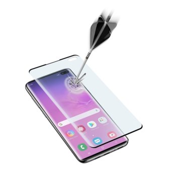 Протектор от закалено стъкло /Tempered Glass/ Cellular Line, за Samsung Galaxy S10+ | JAR Computers Закалено стъкло за Samsung Galaxy S10+