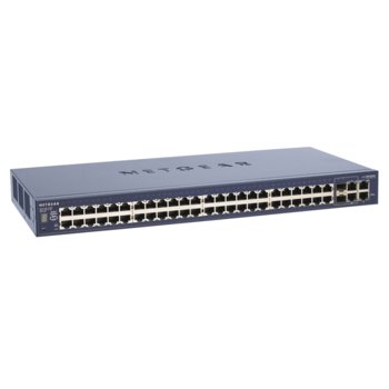 Суич NETGEAR FS752TSEU, 48 x 10/100 Layer2 Managed Суич with 4x 10/100/1000 Ports and 2 GBIC slots | JAR Computers Switch NETGEAR FS752TSEU