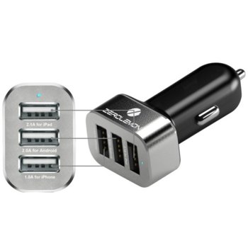 Зарядно за кола Zerolemon 3x USB A(ж) Charger