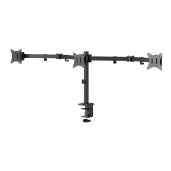 Стойка за монитор Gembird MA-D3-01, за плот, за екрани от 17" до 27", VESA до 100x100, до 7кг на рамо, за до 3бр. монитора, черна | JAR Computers Gembird MA-D3-01