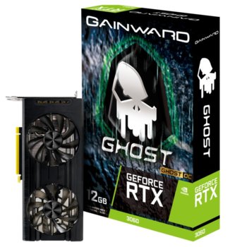 Видео карта Nvidia GeForce RTX 3060, 12GB, Gainward Ghost OC (NE63060T19K9-190AU), PCI-E 4.0, GDDR6, 192bit, DisplayPort, HDMI | JAR Computers Gainward NE63060T19K9-190AU