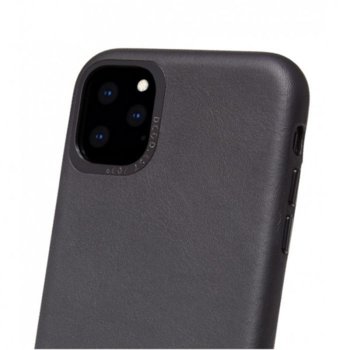 Черен кожен кейс за iPhone 11 Pro от Decoded