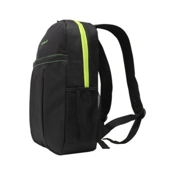 Раница за лаптоп Dicallo LLB102015BG, до 15.6" (39.60cm), полиестер, черна-зелена | JAR Computers Dicallo LLB102015BG