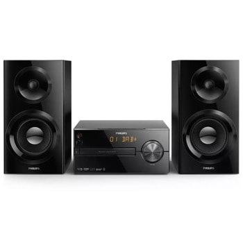 Микро аудио система Philips BTB2570/12, 70W, Bluetooth, FM, LED дисплей, черна | JAR Computers Philips BTB2570/12