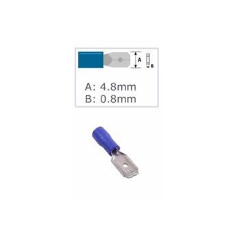 Кабелна обувка Fast On ST-174 / st-164, 100 бр., синя | JAR Computers Fast On ST-174 / st-164 Blue