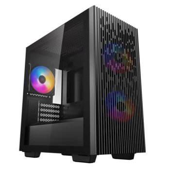 Кутия DeepCool MATREXX 40 3FS, Micro ATX/Mini-ITX, 1x USB 3.0, прозорец, черна, без захранване | JAR Computers Deep Cool DP-MATX-MATREXX40-3FS