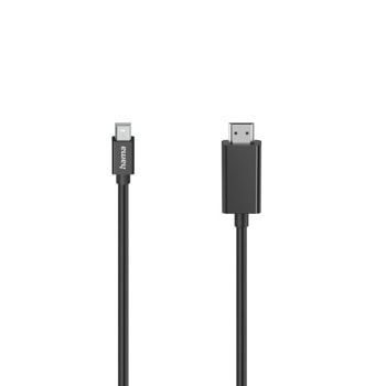 Кабел HAMA 200711, от Mini DisplayPort(м) към HDMI(м), 1.5m, черен | JAR Computers кабел hama 200711