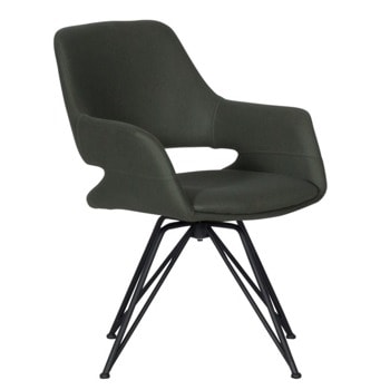 Трапезен стол Carmen Totnes, до 100kg., дамаска, метална база, въртене на 360°, зелен image