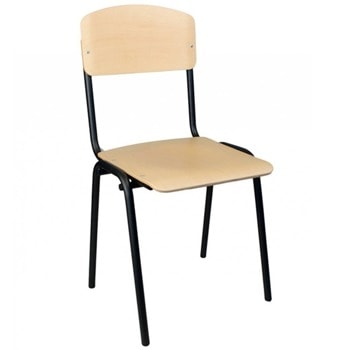 Посетителски стол Wood, до 120кг, бук, метална база, светлокафяв | JAR Computers Wood бук 1033 BLACK WOOD 4010100376