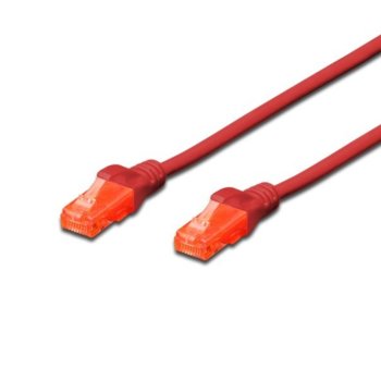 Patch cable Cat.6 3m UTP червен Assmann