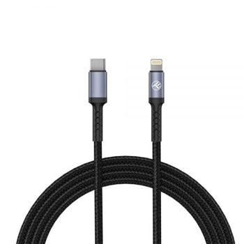 Кабел Tellur TLL155384, от USB C(м) към Lightning(м), 1м, черен | JAR Computers Tellur TLL155384