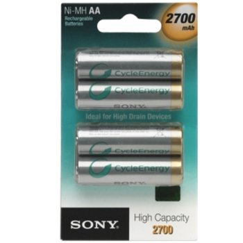 Акумулаторни батерии Sony NHAAB4F, AA, 1.2V, 2700mAh, 4бр. | JAR Computers Sony NHAAB4F Rechargeable 4*2700 blister