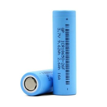 Акумулаторна батерия GP 18650, 3.7V, 2600mAh, Li-ion, 1бр. | JAR Computers Акумулаторна батерия GP 18650 2600mAh Li-ion