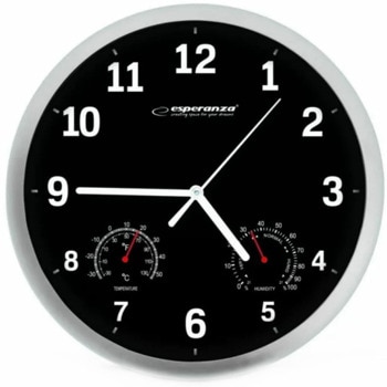 Часовник Esperanza Lyon EHC016K, аналогово указание, термометър, влагомер, черен image