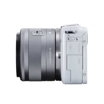 Canon EOS M10 white + EF-M 15-45mm IS STM + LP-E12