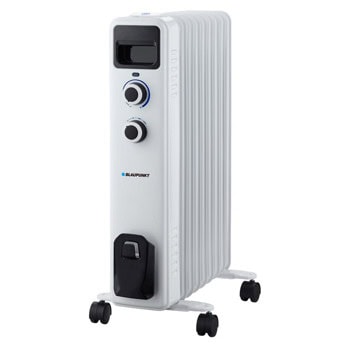 Маслен радиатор Blaupunkt HOR401, 2000W, до 18 кв.м отопляема площ, 3 степени на мощност, термостат, бял | JAR Computers Blaupunkt HOR401