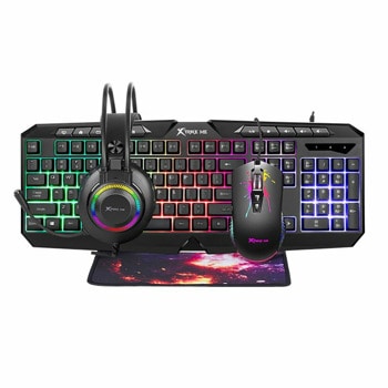 Комплект клавиатура и мишка Xtrike ME CMX-410, RGB подсветка, 7200dpi, USB, черни | JAR Computers xtrike me gaming combo cmx 410