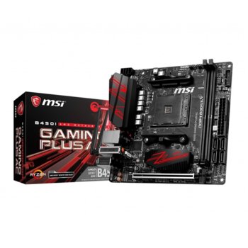 Дънна платка MSI B450I GAMING PLUS AC, АМ4, B450, DDR4, PCI-E 3.0, (DisplayPort&HDMI), 4x SATA 6Gb/s, 1x M.2, 2x USB 3.1 Gen1 Type-A, Wi-Fi, Bluetooth, Mini-ITX | JAR Computers MSI B450I GAMING PLUS AC