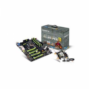 Дънна платка Gigabyte G1.SNIPER 3, Z77, LGA1155, DDR3, PCI-E (HDMI & DVI), SB5.1, Lan1000, 2x SATA 6Gb/s, 4x SATA 3Gb/s, 1x mSATA RAID 0, 1, 5, 10, 6x USB 3.0, E-ATM | JAR Computers GB G1.SNIPER 3