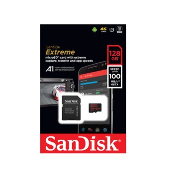 128GB SanDisk Extreme microSD SDSQXAF-128G-GN6MA