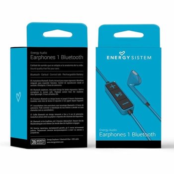 Energy Sistem Bluetooth Earphones 1 Blue 42834