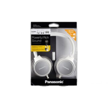 Слушалки с микрофон Panasonic RP-HF500ME-W, бели