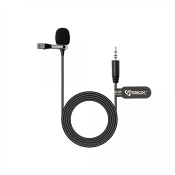 Микрофон SBOX PM-402, AUX, черен | JAR Computers SBOX PM-402