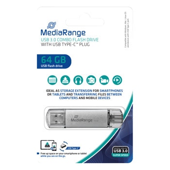 USB 3.0 Type A/C 64GB MediaRange MR937