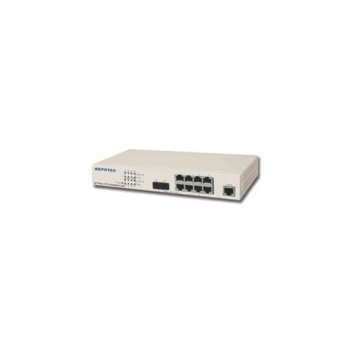Суич Repotec RP-1708FC, 8Port 100Mbps, FX | JAR Computers SWITCH RP-1708FC/8P 100MB+1 FX