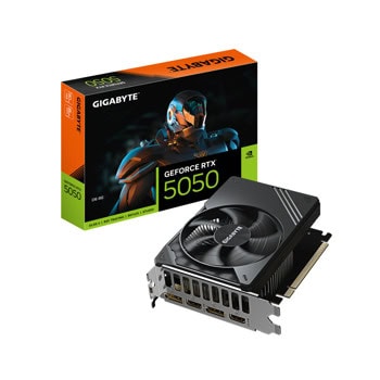 Видео карта Nvidia GF RTX 5050, 8GB, Gigabyte D6, PCI-E 5.0, GDDR6, 128-bit, DisplayPort, HDMI | JAR Computers Gigabyte GF RTX 5050 D6 8G GV-N5050D6-8GD