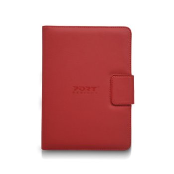 Калъф Port Designs "Muskoka" за таблет до 9" (22.9cm), "бележник", червен | JAR Computers Port Designs "Muskoka" 9" червен