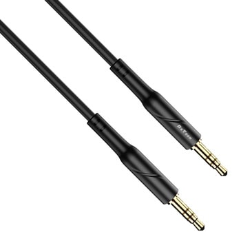 Kабел DeTech DE-11AUX, от Jack(м), 3.5mm TRS към Jack(м), 3.5mm TRS, 1m, черен | JAR Computers аудио кабел detech de 11aux jack 3.5 40277