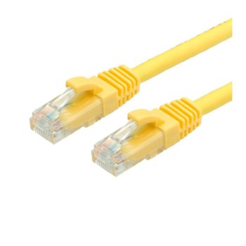 Пач кабел ROLINE 21.15.1532, UTP, Cat.6, 1 м, жълт, AWG26 | JAR Computers ROLINE 21.15.1532 UTP Cat.6 1 м жълт AWG26