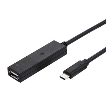 Кабел Roline Value 12.99.1112, от USB C(м) към USB A(ж), 10 m, черен | JAR Computers Roline Value 12.99.1112