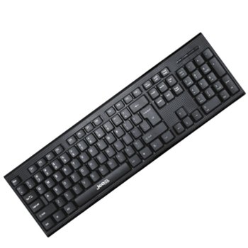 Клавиатура Jedel JT710, 104 клавиша с карбонова текстура, черна, USB, кирилизирана по БДС image