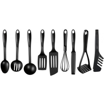 Комплект кухненски прибори Tefal Bienvenue K001S925, 9 части, пластмаса, подходящи за съдомиялна, топлоустойчиви, черни | JAR Computers Комплект Tefal Bienvenue K001S925 черни