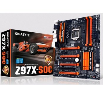 Дънна платка Gigabyte Z97X-SOC, Z97, LGA1150, DDR3, PCI-E (DisplayPort&HDMI)(CF&SLi), 6x SATA 6Gb/s, 1x SATA Express, 4x USB 3.0, ATX | JAR Computers Gigabyte Z97X-SOC