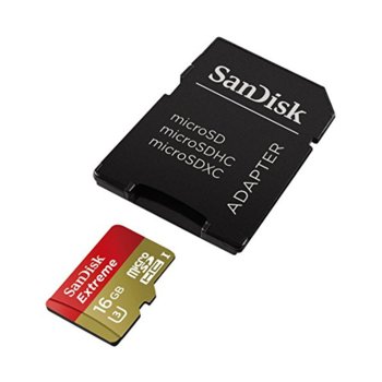 16GB SanDisk Extreme microSDHC+ Adapter