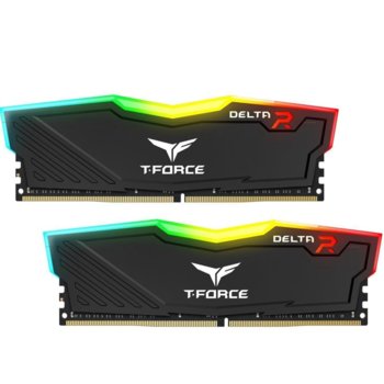 Памет 16GB (2x8GB) DDR4 2400MT/s, Team Group Elite Delta, TF3D416G2400HC15BDC01, 1.2V | JAR Computers Team Group Delta 16GB (2x8GB) DDR4 2400MHz black