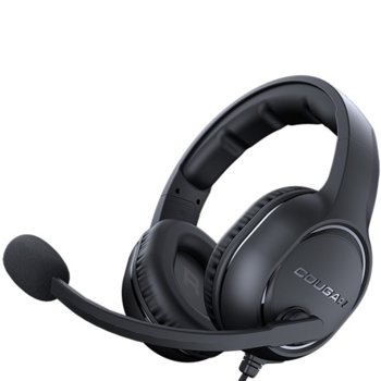 Слушалки Cougar HX330 (3H250P50B.0001), микрофон, гейминг, 50mm говорители, AUX, черни | JAR Computers Cougar 3H250P50B.0001