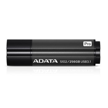 Памет 256GB USB Flash Drive, Adata S102 Pro, USB 3.0, черна | JAR Computers Adata 256GB S102 Pro USB 3.0