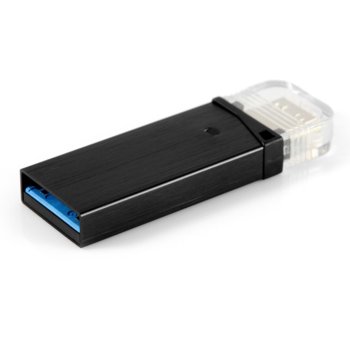 Памет 32GB USB Flash Drive, Goodram Twin, USB 3.0/micro USB 2.0, черна | JAR Computers 32GB GOODRAM TWIN 3.0 USB (PD32GH3GRTNKR9)