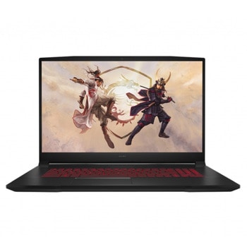 Лаптоп MSI Katana GF76 12UE (9S7-17L322-811), четиринадесетядрен Intel Core i7-12700H 2.3/4.7GHz, 17.3" (43.94cm) Full HD Anti-Glare 144Hz дисплей, GeForce RTX 3060 6GB, (HDMI), 16GB DDR4, 1TB NVMe, 1x USB 3.2 Gen 1 Type-C, Free DOS, 2.6kg | JAR Computers Лаптоп MSI Katana GF76 12UE